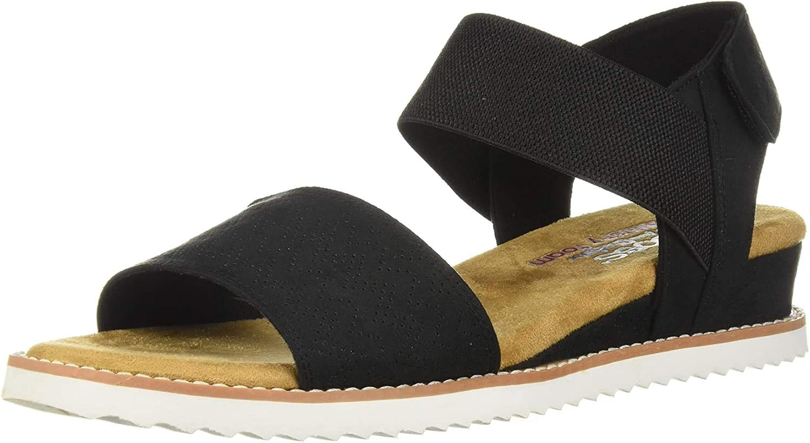 Skechers Women's Desert Kiss-Stretch Quarter Strap Sandal Flat | Amazon (US)