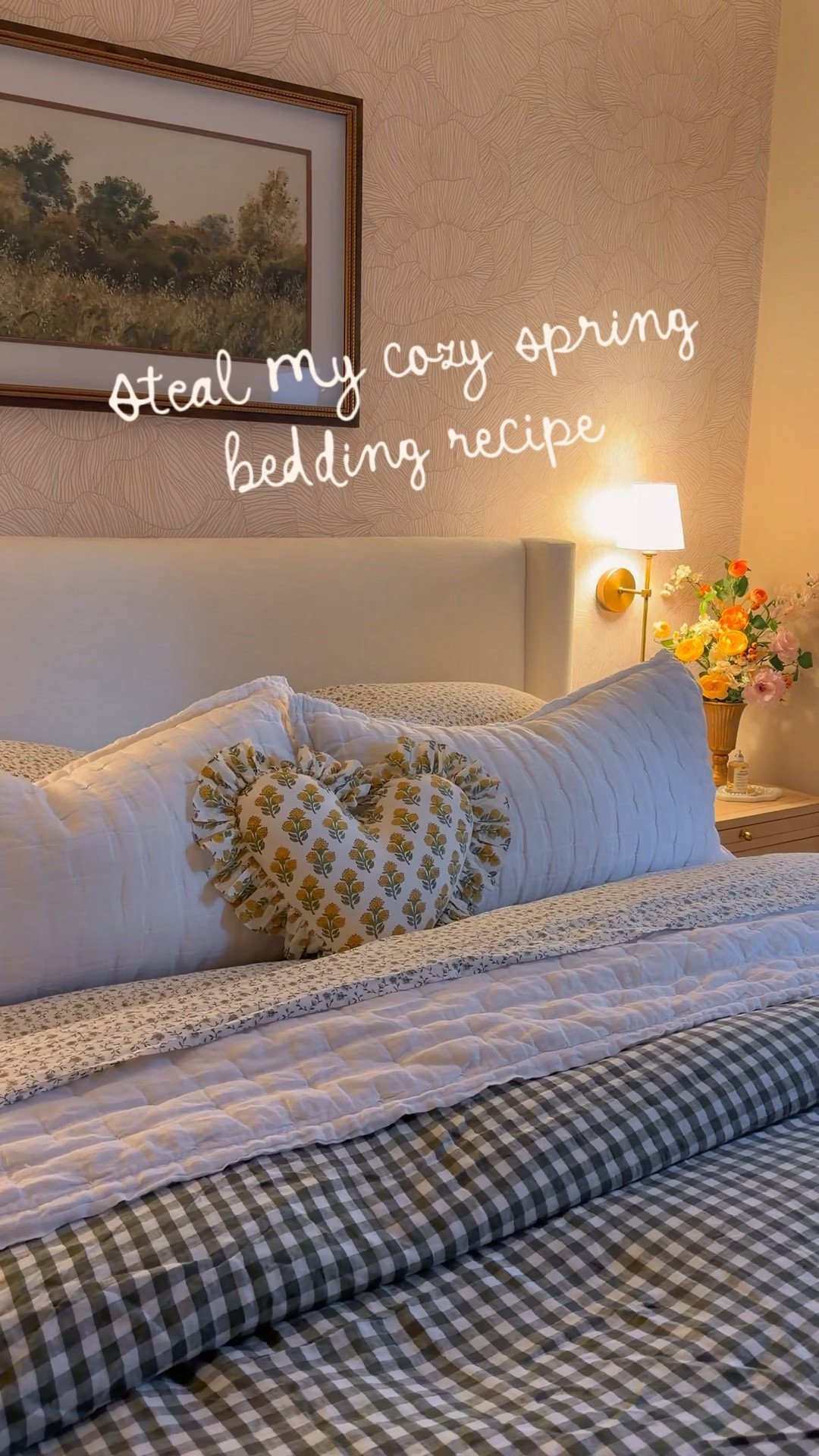 when i saw these floral sheets, i knew i had to have them 🌸 paired with the linen dream quilt & gingham duvet cover for the coziest spring bedding refresh 🤍🌙☁️✨ 

#LTKdayinmylife #LTKHome #LTKSeasonal