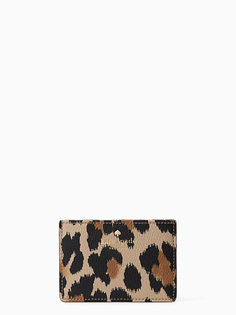 Kate Spade Hyde Lane Leopard-print Card Holder, Classic Camel | Kate Spade (US)