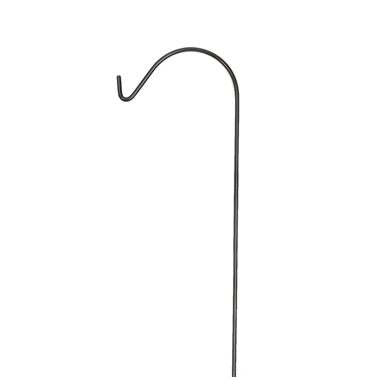 Expert Gardener 74 in Powder-Coated Metal Shepherd Hook, Black | Walmart (US)