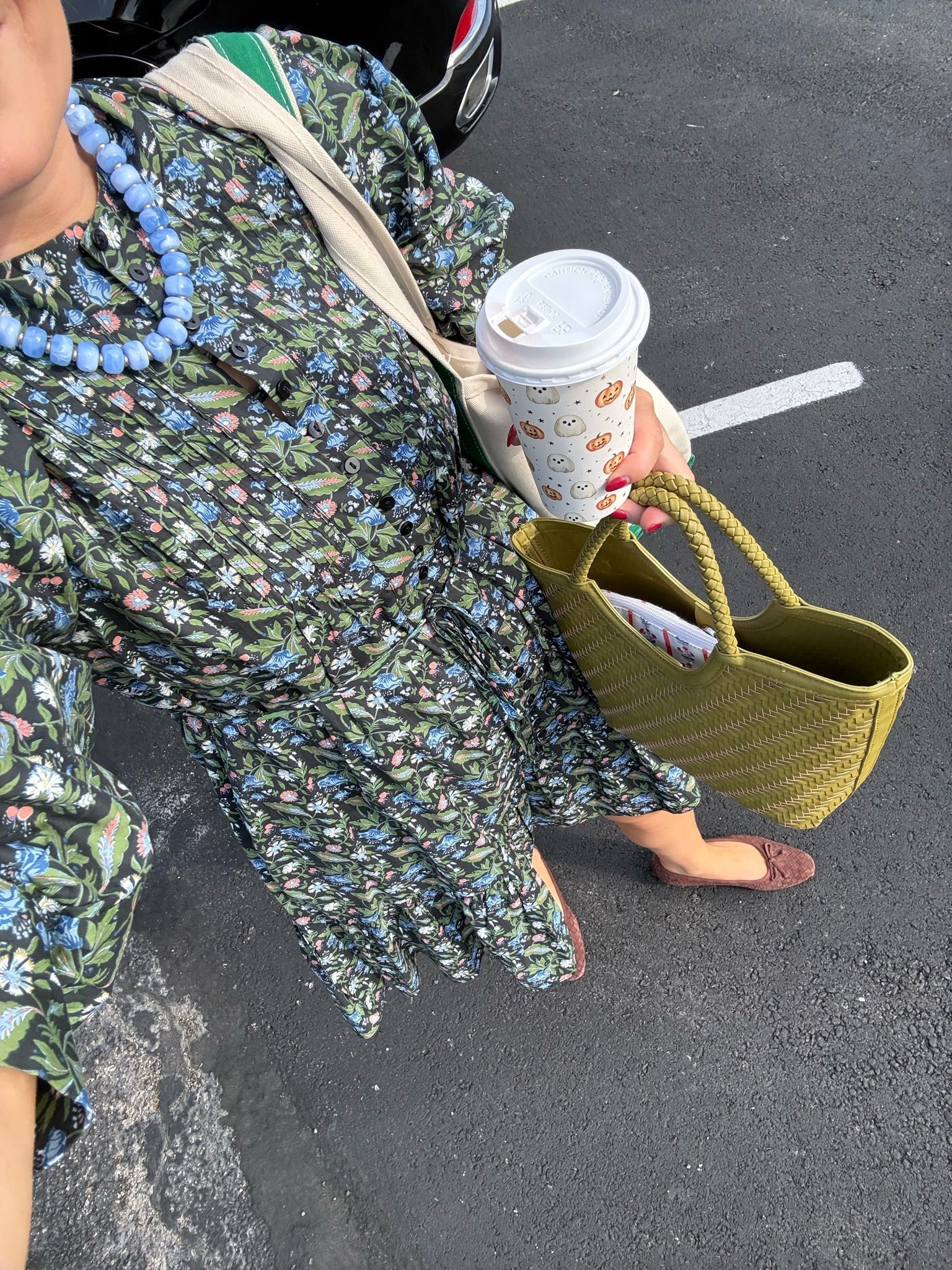 Today’s church outfit! This dress is so fun for the fall and a great transition piece! I got a size small!