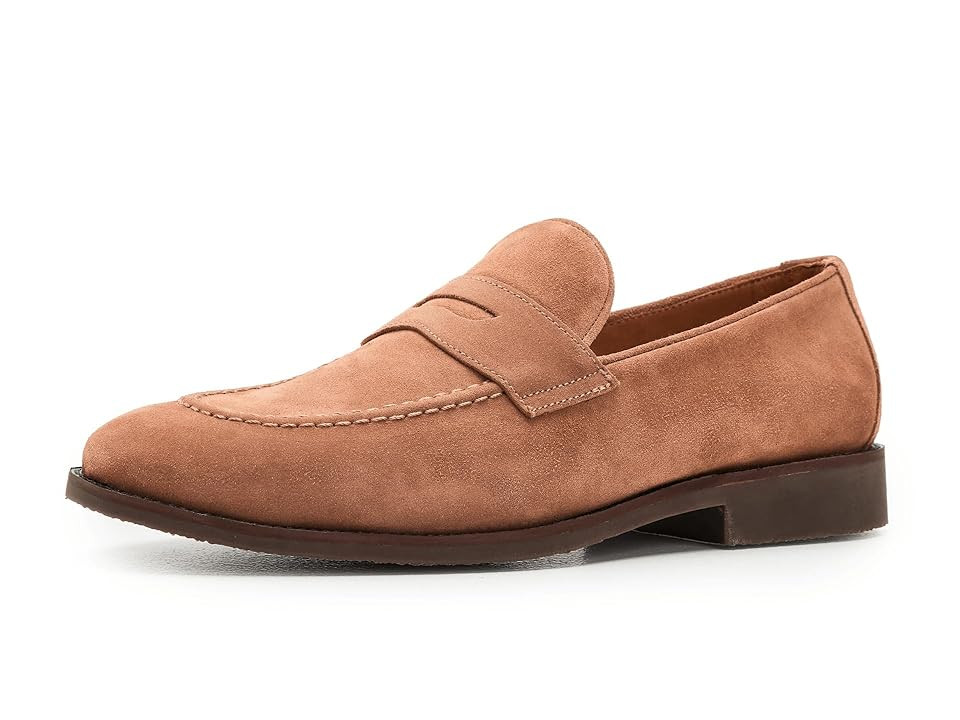 Peter Millar Madison Suede Penny Loafer Men's Shoes Dark Jute : 11 M, Leather/Suede | Zappos