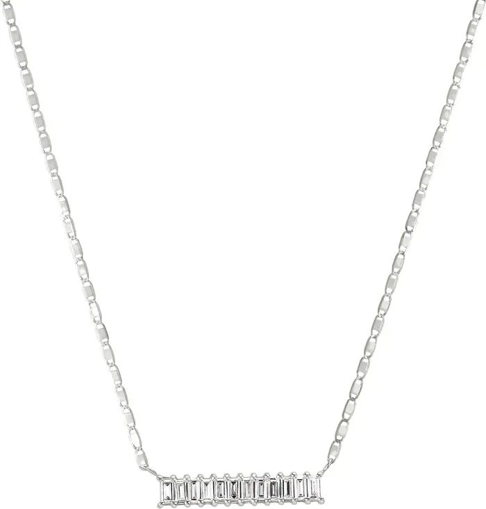 Baguette Diamond Bar Pendant Necklace | Nordstrom