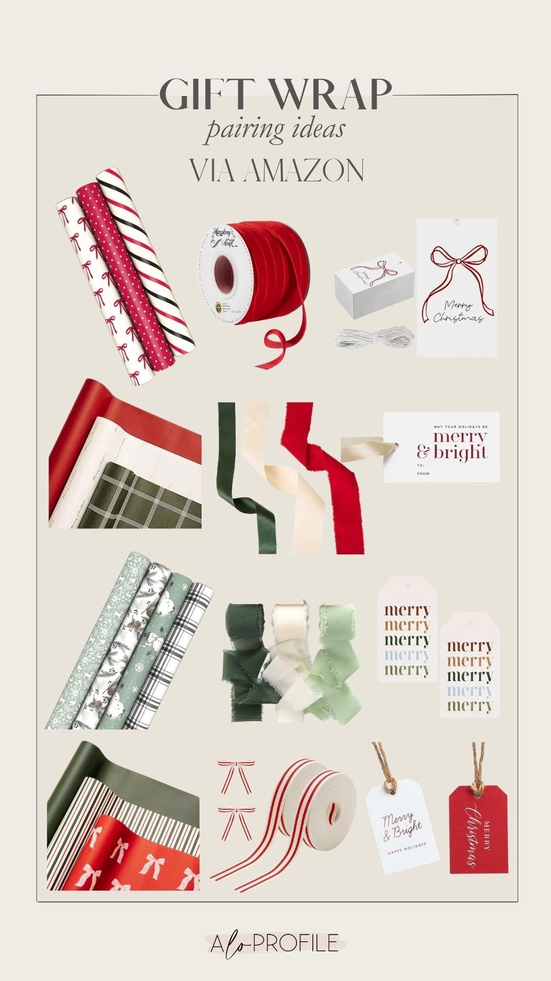 Amazon Holiday Gift Wrap Essentials // Holiday gifts, holiday gifting, gift wrap, Christmas gift wrap, wrapping paper, Christmas wrapping paper, holiday gift wrap, holiday gifting supplies, holiday ribbons, holiday gift bags
