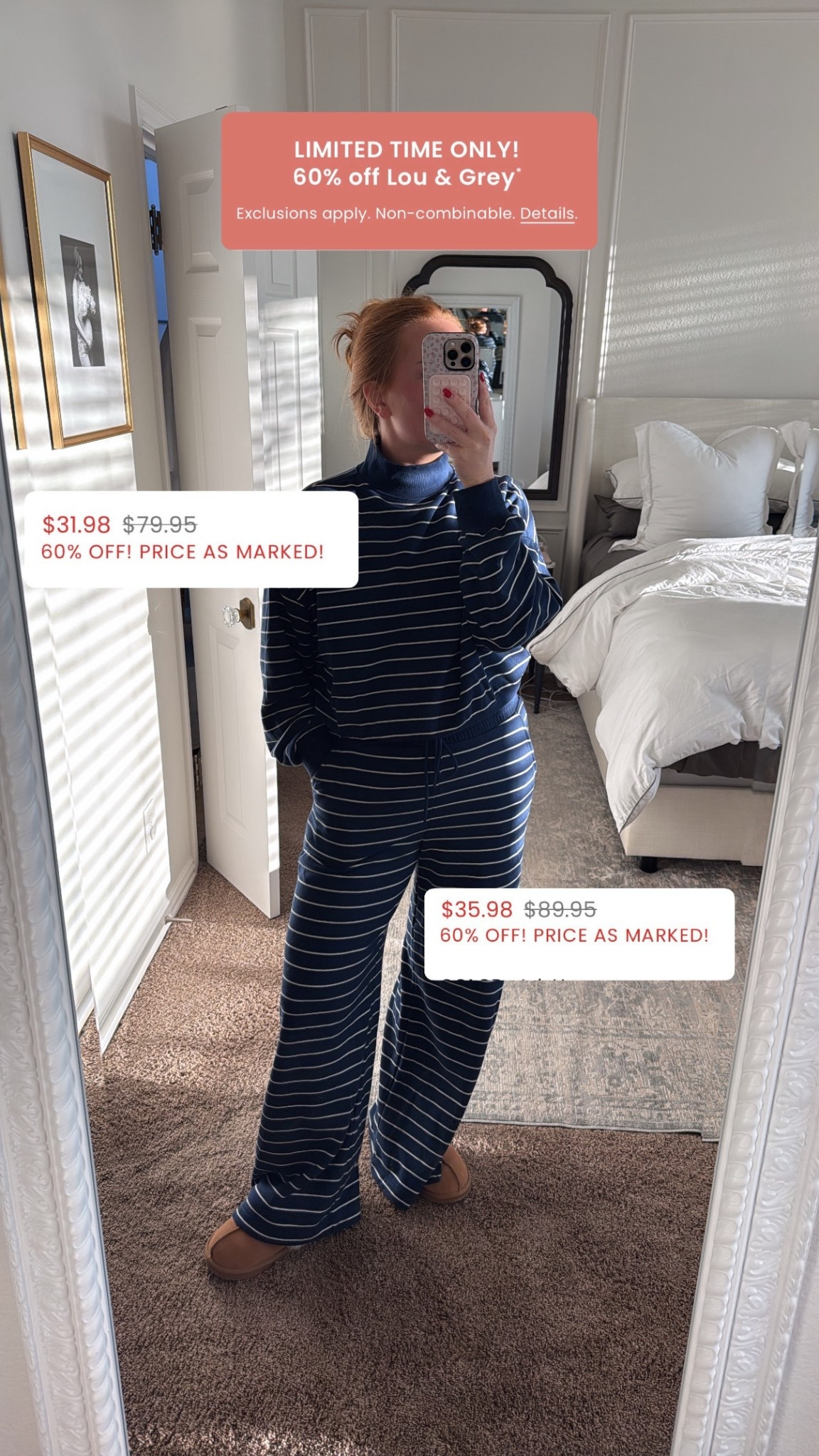 Loft 60% off sale is happening now for their lounge wear line Lou and Grey! Their lounge wear is always so soft and cozy! This striped set is giving coastal spring💙

#LTKSaleAlert #LTKmomlife #LTKootd