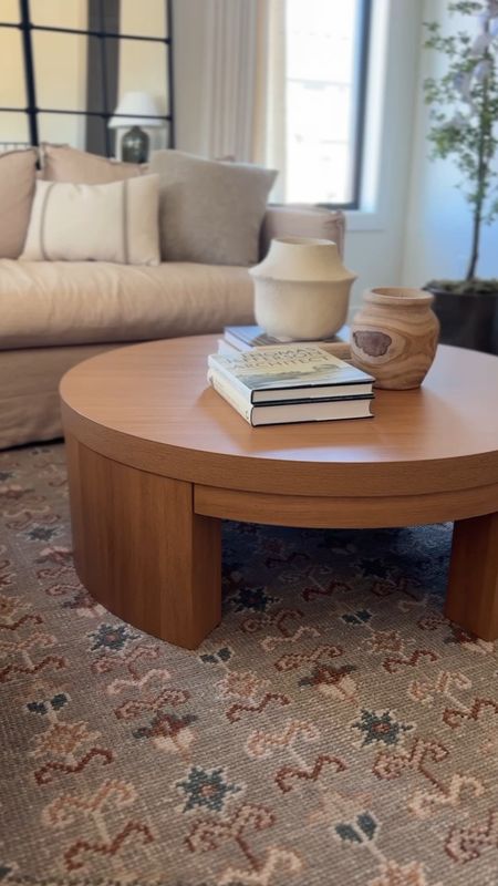 Sneak peek at our new Walmart coffee table, under $250! Great quality and is heaaavy. Available in wood and black right now, always sells out quick!

#LTKhome #LTKstyletip