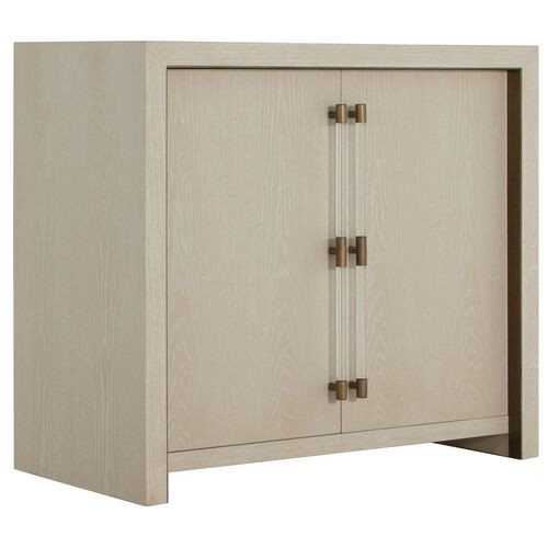 Winford 2-Door Accent Cabinet - Light Oak/Acrylic - Gabby - White | One Kings Lane