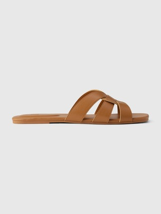 Vegan Leather Cross Strap Sandals | Gap (CA)
