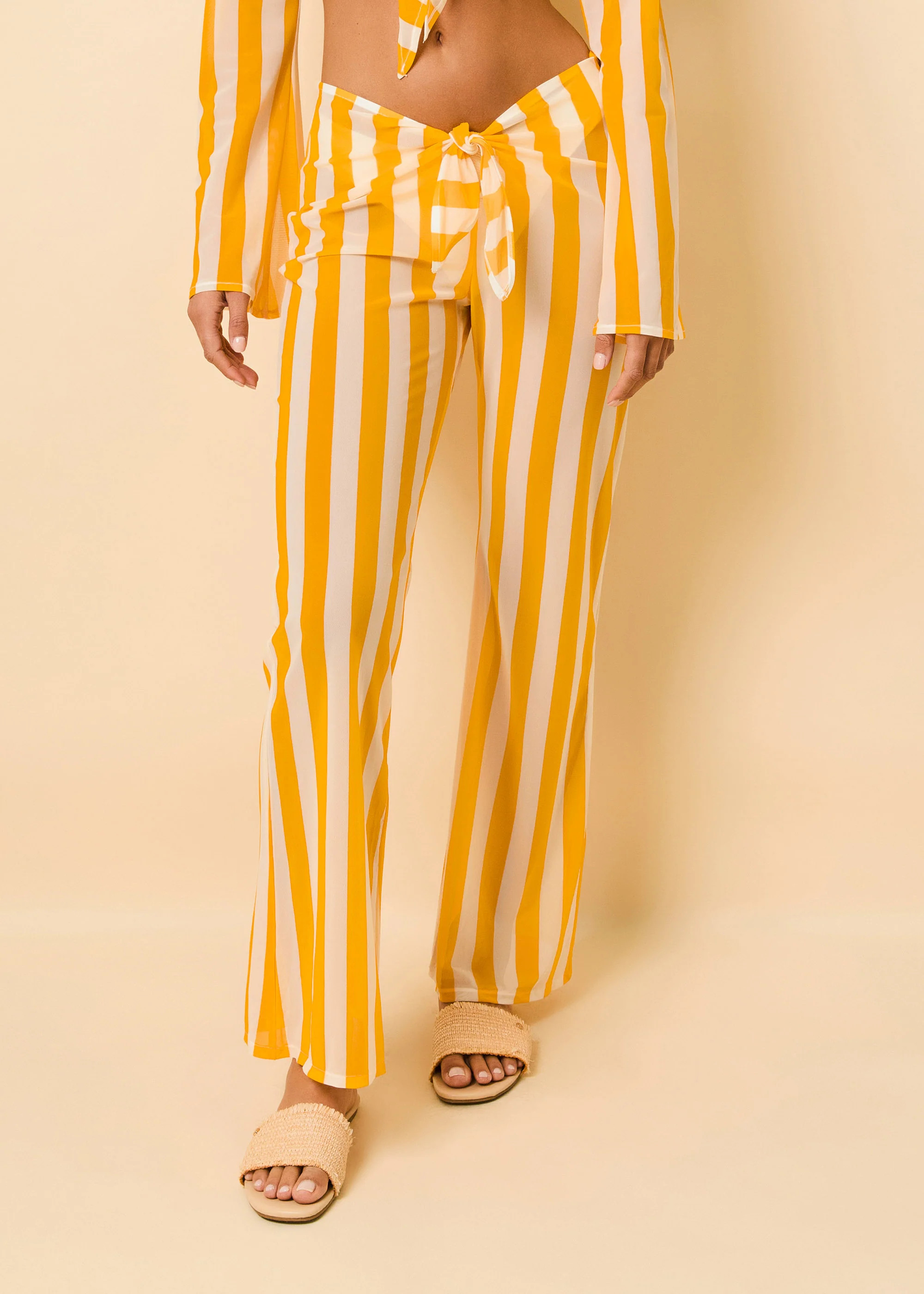 Dolly Pant Mesh Pineapple / Brule Stripe | Solid & Striped