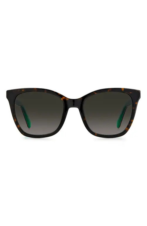 Kate Spade New York desis 55mm cat eye sunglasses in Havana Green /Brown Gradient at Nordstrom | Nordstrom