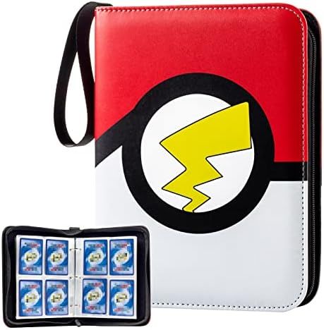 4-Pocket Binder for Trading Cards with 50 Removable Sheets Holds 400 Cards, Card Book Collector Albu | Amazon (US)