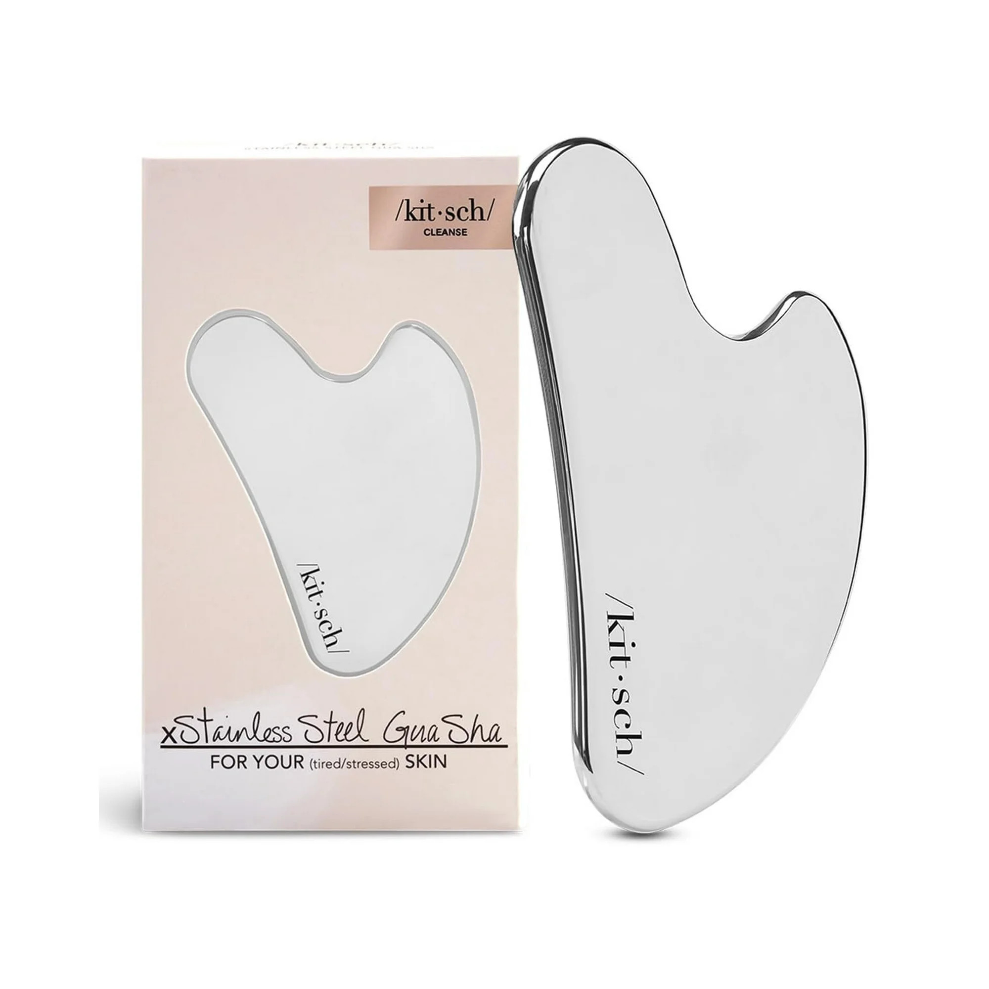 Kitsch Stainless Steel Gua Sha Facial Tool, Face Massager, Massage Tools, Silver | Walmart (US)