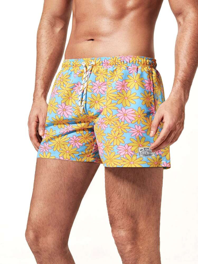 Men Allover Floral Print Swim Trunks | SHEIN