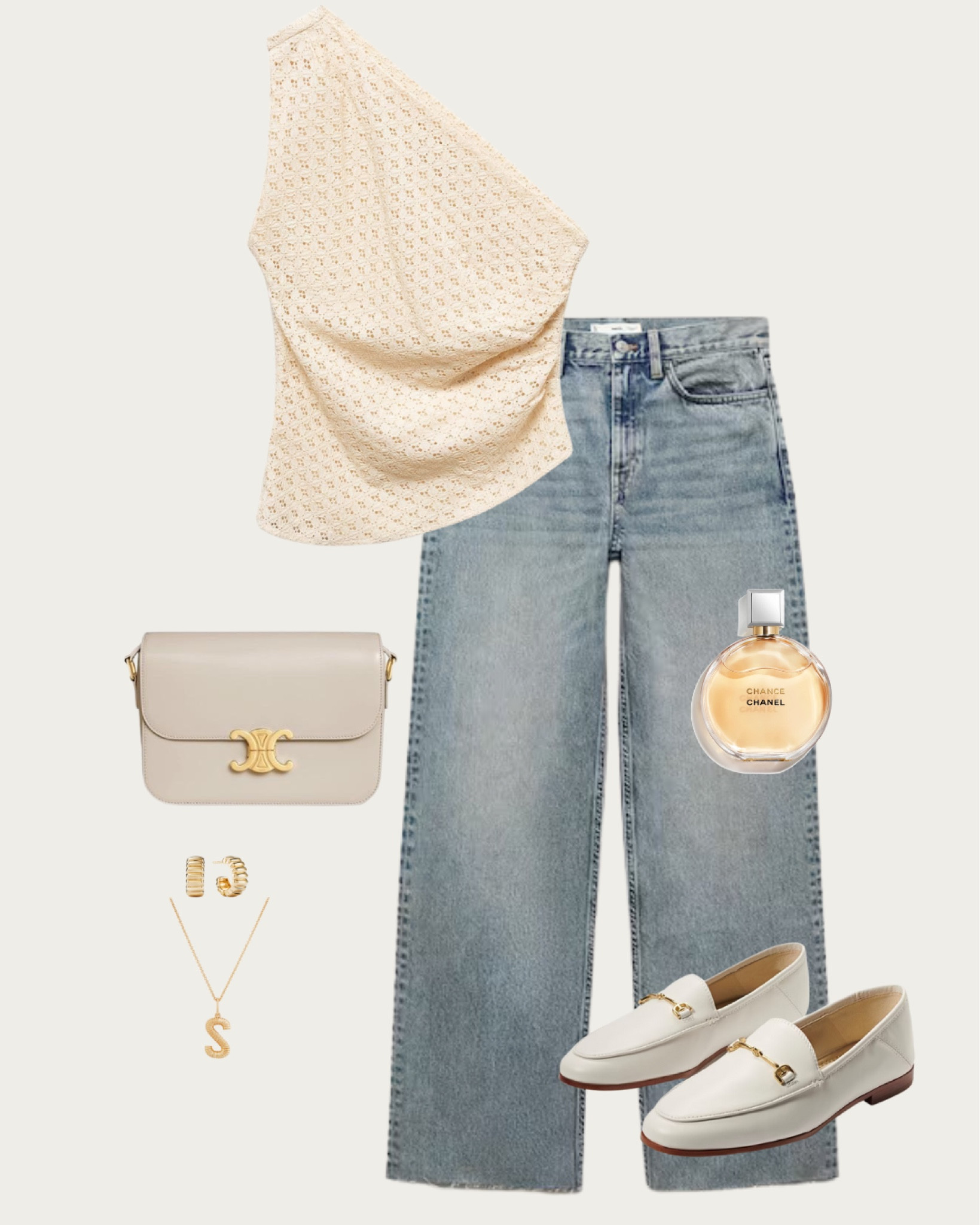 Elevate your style with this unique one-shoulder cream textured top paired with timeless denim jeans. This outfit is perfect for transitioning from a casual day out to an evening event. Accessorize with a sleek crossbody bag, minimalist jewelry, and comfortable white loafers. Add a spritz of Chanel to carry the essence of luxury wherever you go. Visit my LTK for more details! #StylishEveryday #ModernChic #DenimLook #OneShoulderTop #FashionInspiration

#LTKWorkwear #LTKFindsUnder100 #LTKStyleTip