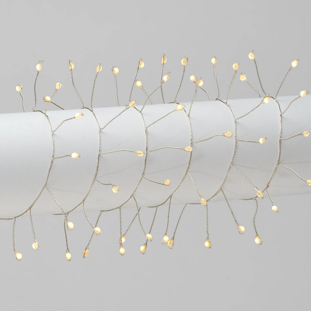 90ct Dewdrop Garland LED String Lights Warm White with White Wire - Wondershop | Target