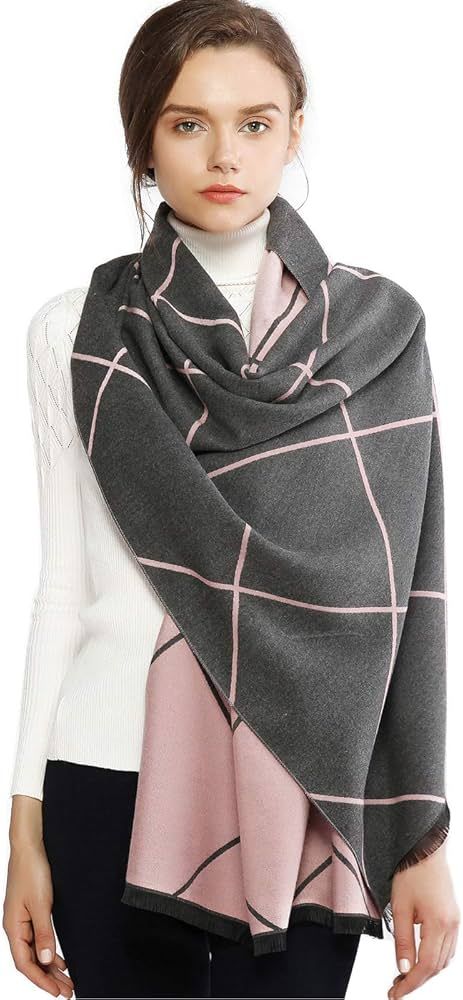 RIIQIICHY Scarfs for Women Pashmina Shawls and Wraps for Evening Dresses Winter Warm Blanket Scarf P | Amazon (US)