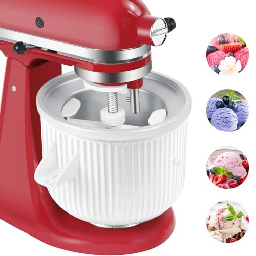 GLINK Ice Cream Maker Attachment for KitchenAid Stand Mixer, Compatible with Kitchenaid 4.5-5Qt Stand Mixer and 5-6Qt Bowl-Lif, 2-Quart Frozen Yogurt/Ice Cream/Sorbet Gelato Maker | Amazon (US)