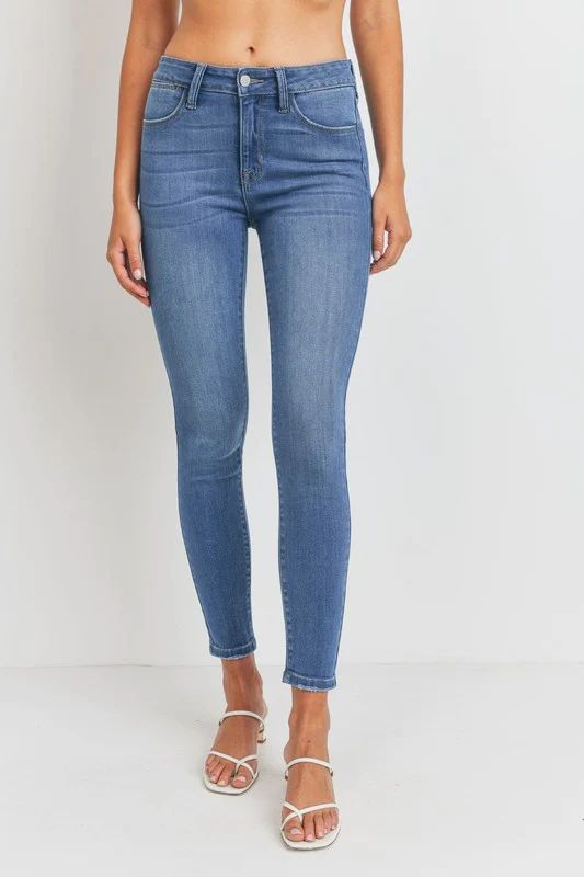 Mallory Mid Rise Skinny Jeans | Alexa Reece Boutique