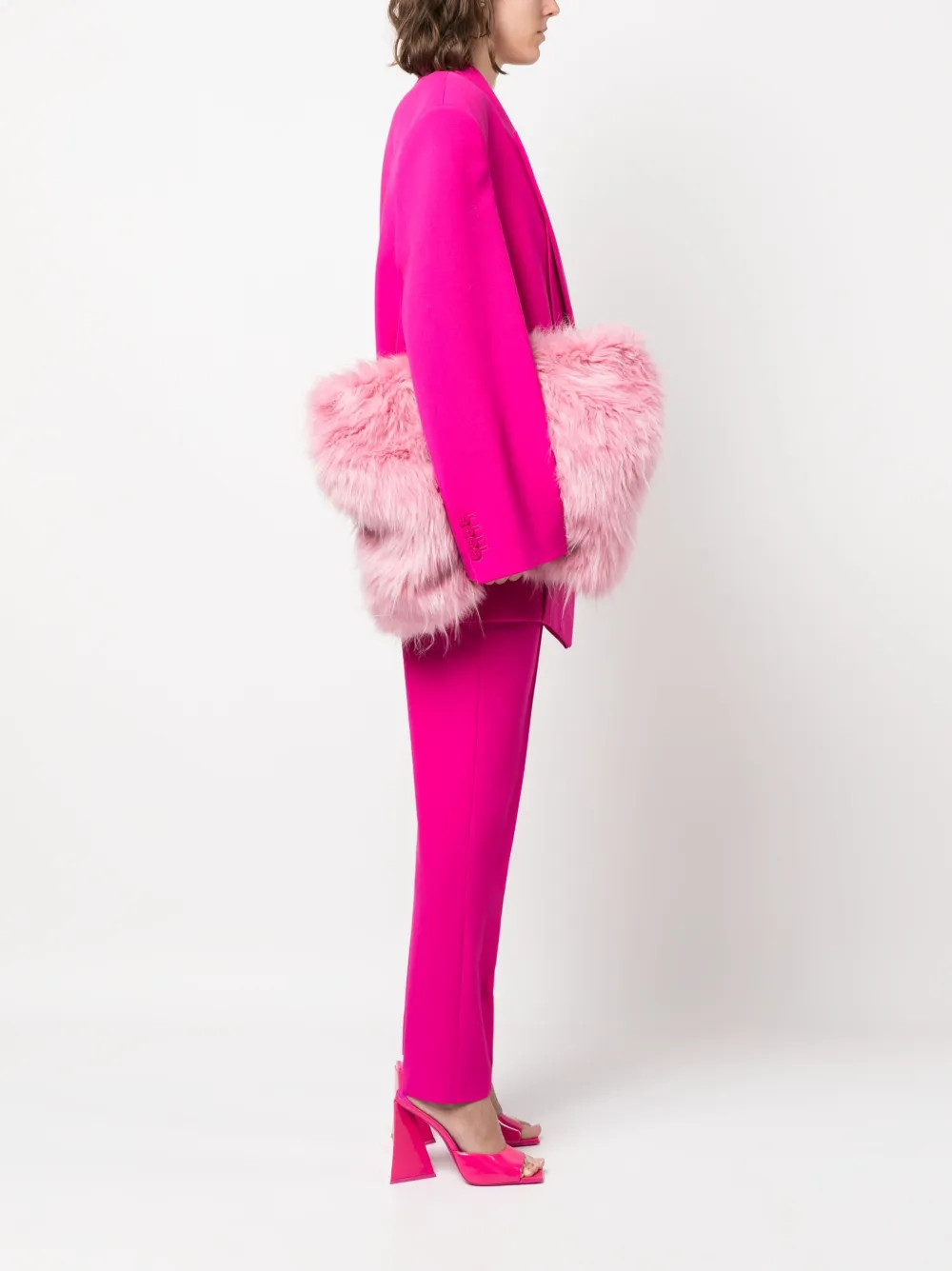 faux-fur clutch bag | Farfetch Global