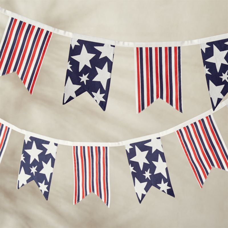 Stars and Stripes Pennant Banner + Reviews | Crate & Barrel | Crate & Barrel