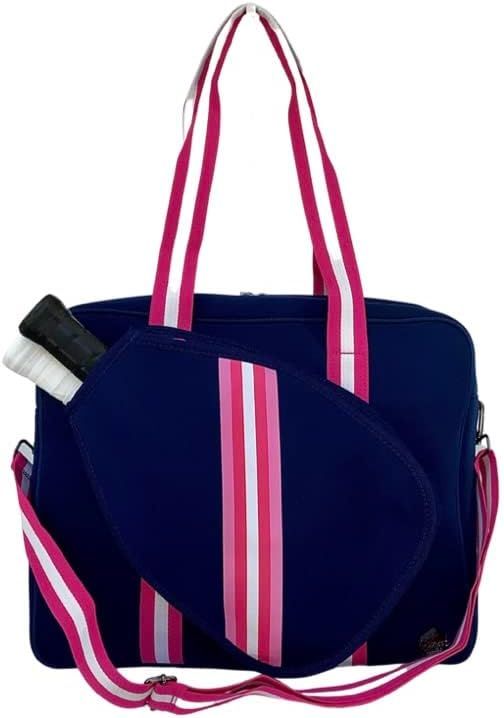 Queen of the Court Blue and Pink Pickleball Bag with Fence Hooks | Padel Bag Bag | High Fashion N... | Amazon (US)