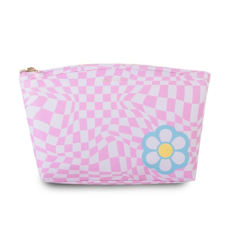 Ruby+Cash Makeup Dome Pouch - Checkered Flower | Target