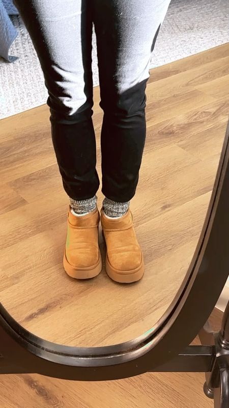 Ugg classic ultra mini boot dupe, Heathered boot socks, Amazon fashion, low UGG boot dupe, crew winter socks, crew boot socks, look for less fashion, Matisse Breckenridge boot

#LTKstyletip #LTKfindsunder50 #LTKshoecrush