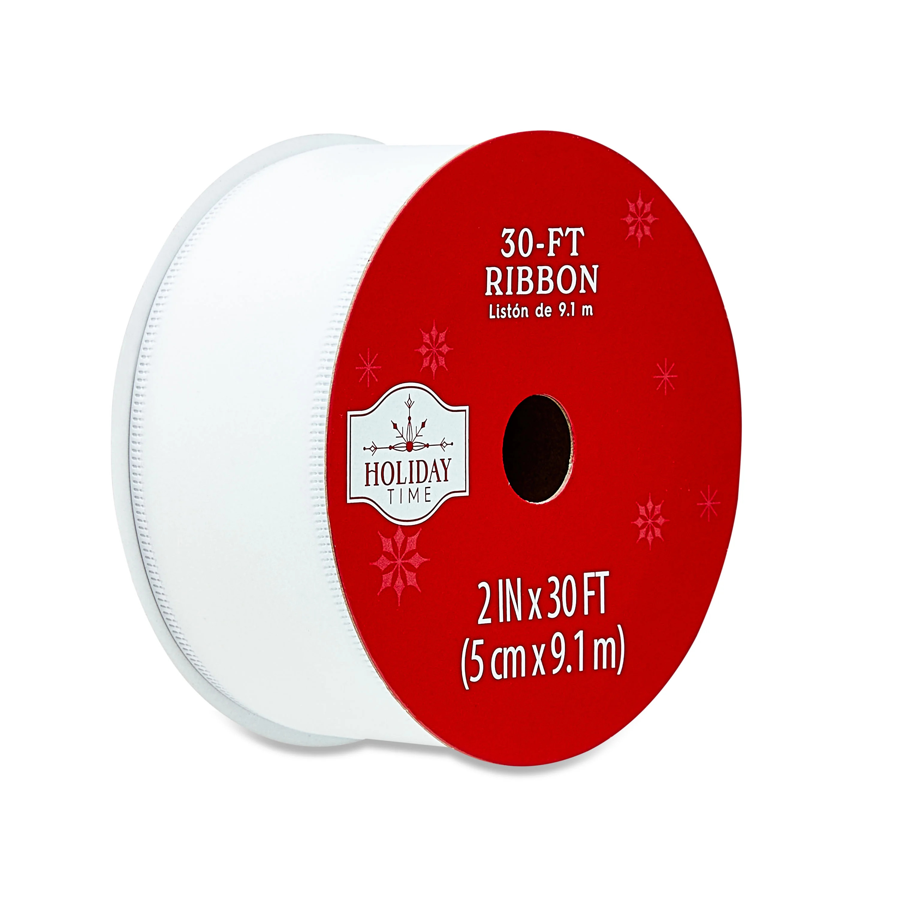 White Velvet Polyester Christmas Ribbon, 30 ft, by Holiday Time | Walmart (US)