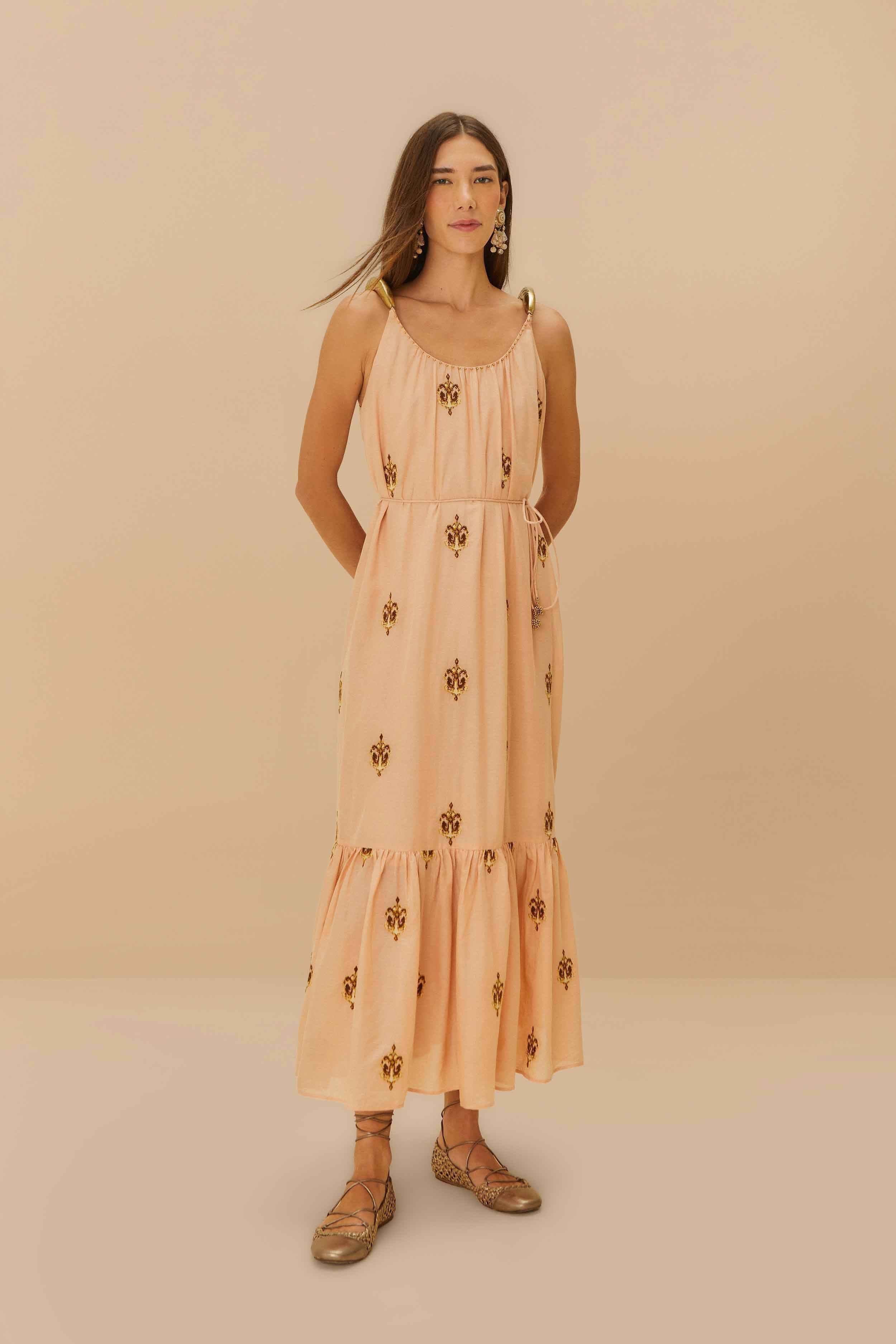 Sand Anchor Tapestry Fish Strap Maxi Dress | Farm Rio EU