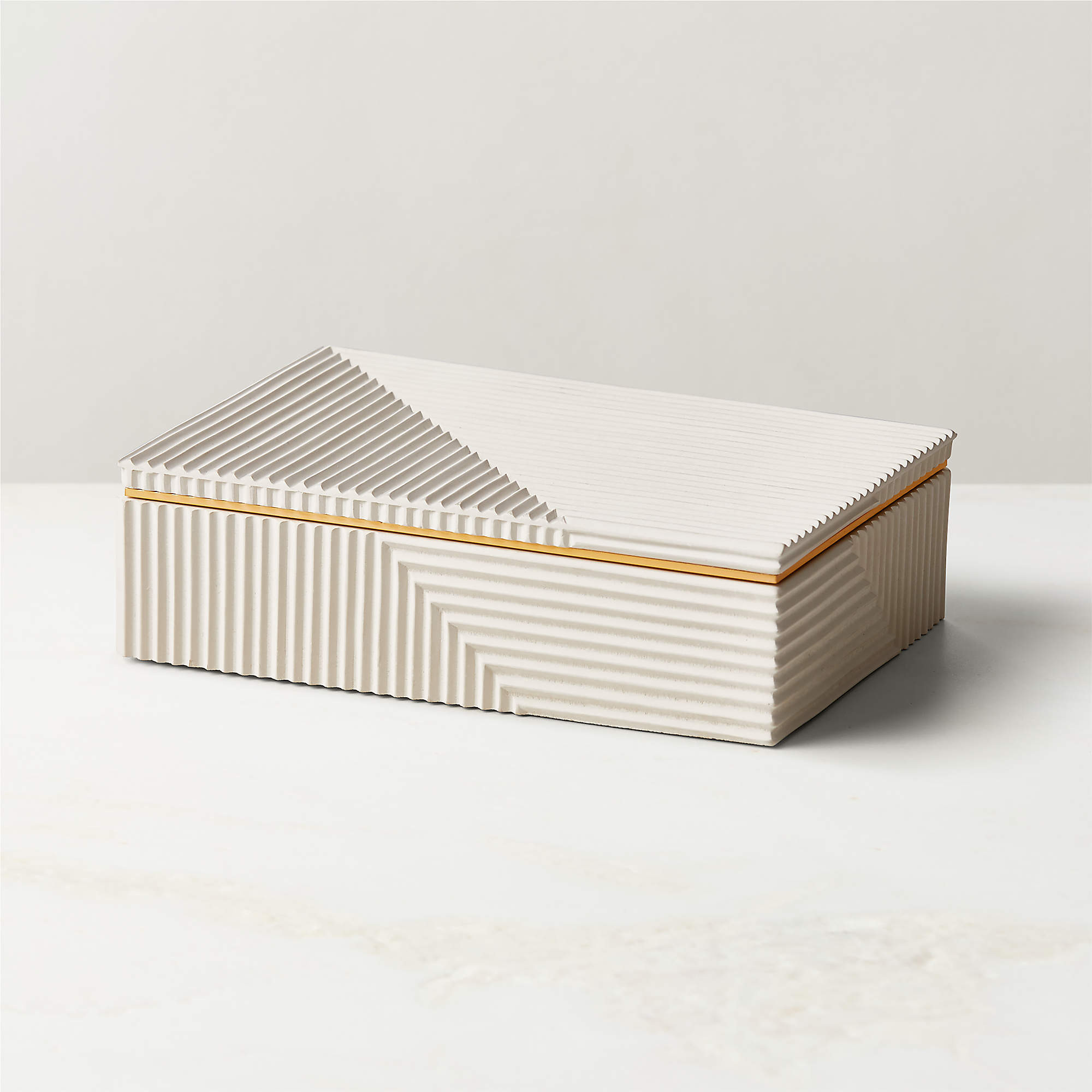 Chelsea Cement Box Large + Reviews | CB2 | CB2