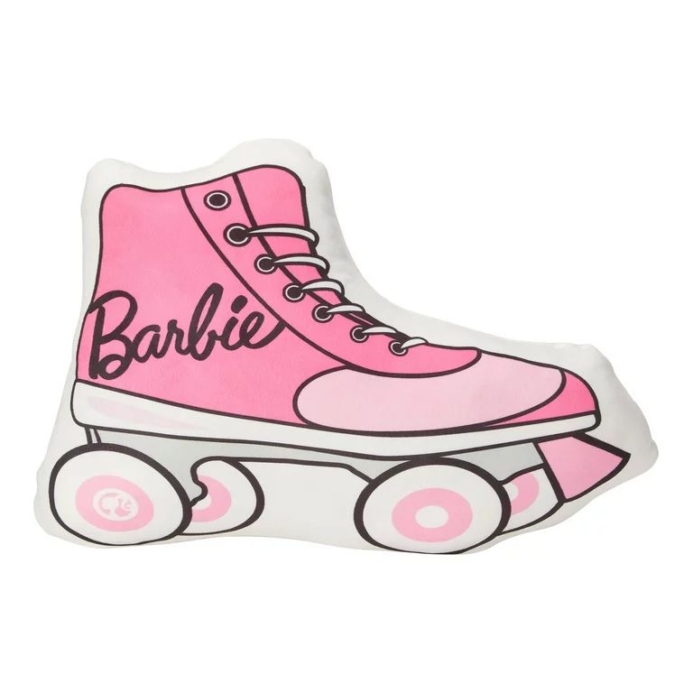 Barbie Roller Skate Kids Decorative Bed Pillow, Pink | Walmart (US)