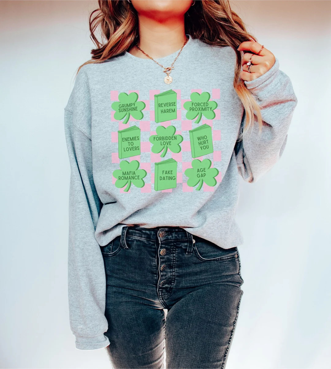Bookish St Patrick’s Day Sweatshirt, Bookish Gifts, Book Tropes, Booktok Merch, Gift for a Read... | Etsy (US)
