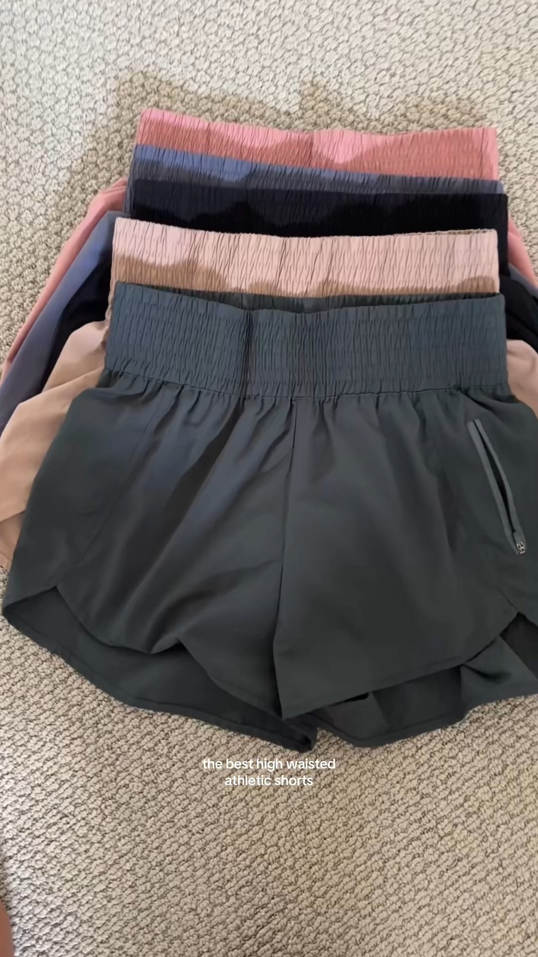 The B E S T high waisted athletic shorts! Tummy control, built in underwear, zipper pocket that fits a phone + so many colors!

#LTKActive