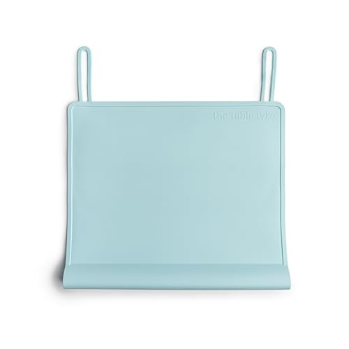 The Table Tyke Silicone Placemats for Toddlers with Patented Edge Bumper | Kids Placemats Non Slip Travel Ready | Baby Placemat BPA Free for Restaurant Dining Table | Sky Blue | Amazon (US)