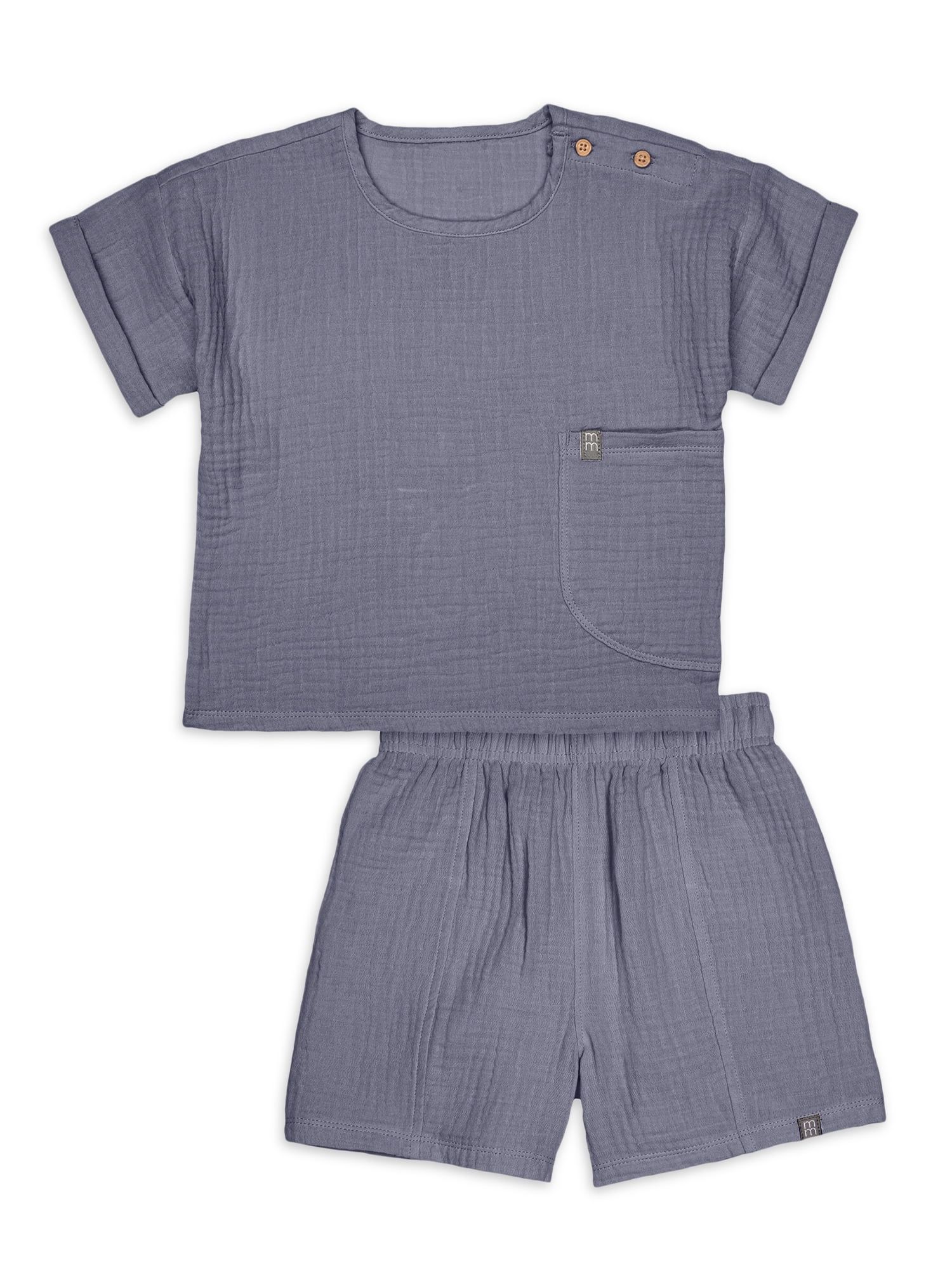 Modern Moments by Gerber Toddler Boy Casual Cotton Gauze Outfit Set, Sizes 12M-5T | Walmart (US)