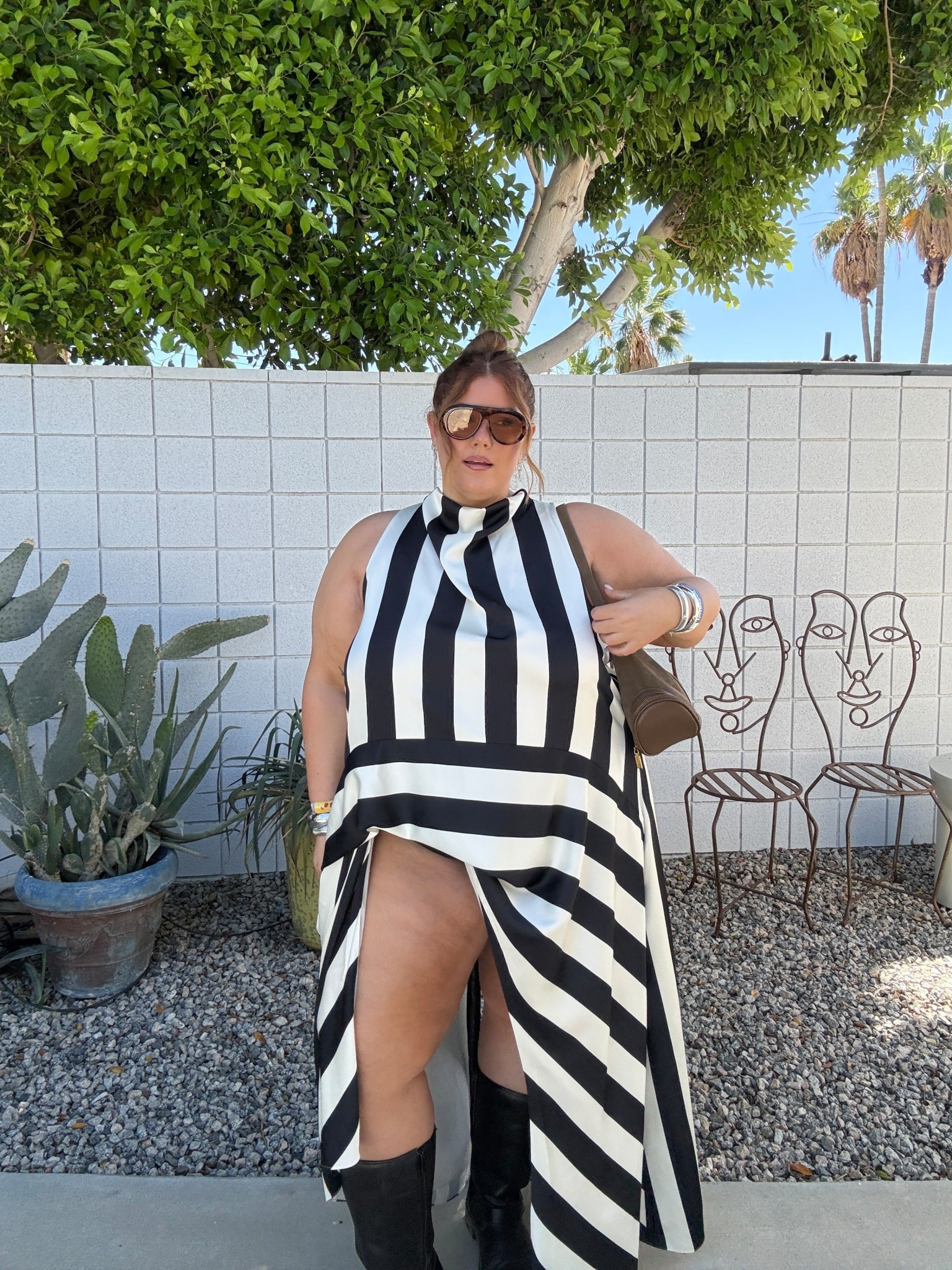 Coachella day 2 outfit!! 

Wearing a 26 in the black and white stripe top (loose in the armpits- a 24 would have been perfect) and a 4X in the hot shorts 

#LTKfestival #LTKmidsize #LTKplussize