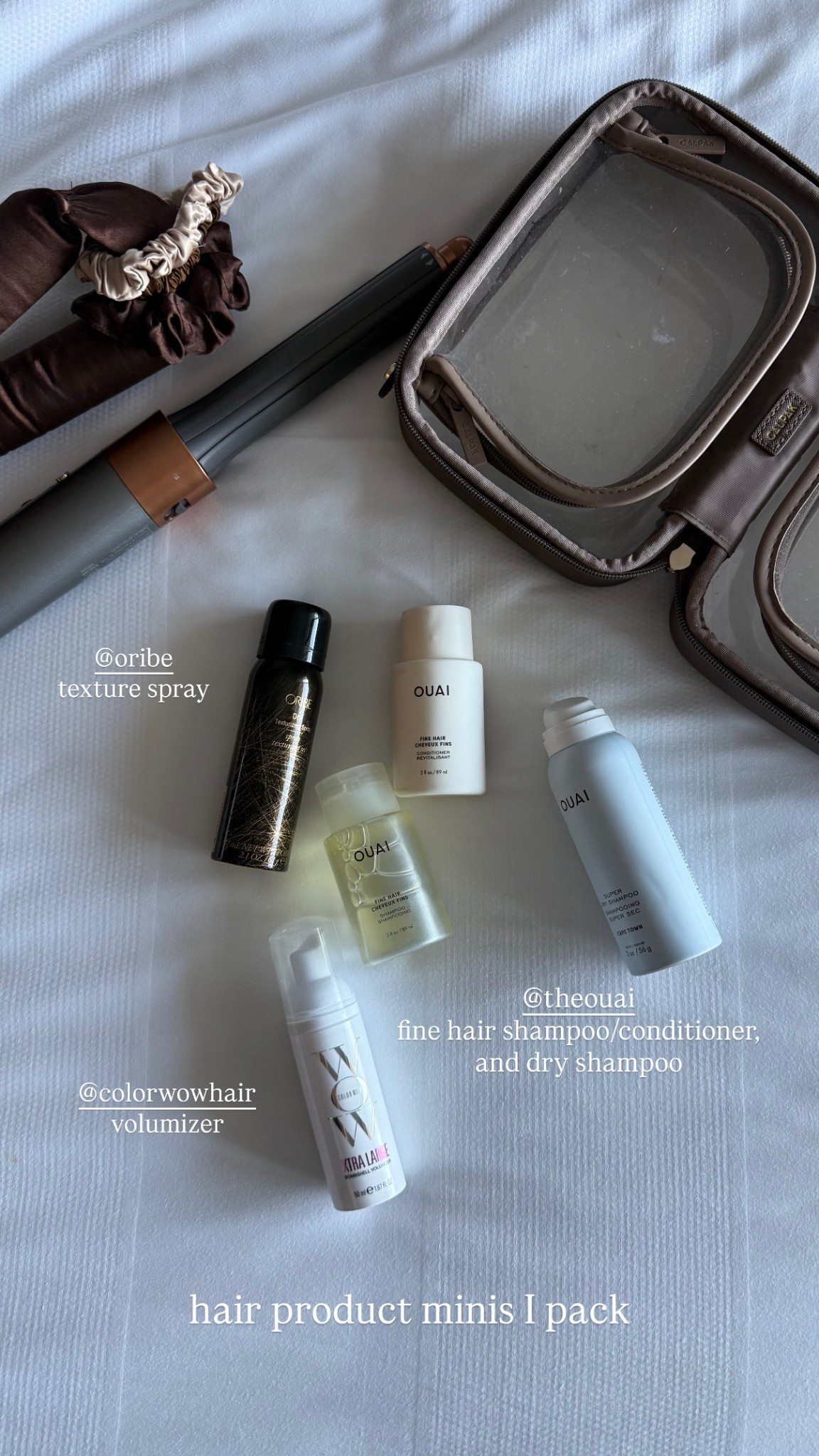 hair product travel minis a I pack!
fine hair products 
shampoo 
conditioner
Texture slay
Volume spray
Dyson 
heartless curls 
suitcase 
toiletry bag 
Cosmetics case 

#LTKTravel #LTKselfcare #LTKBeauty