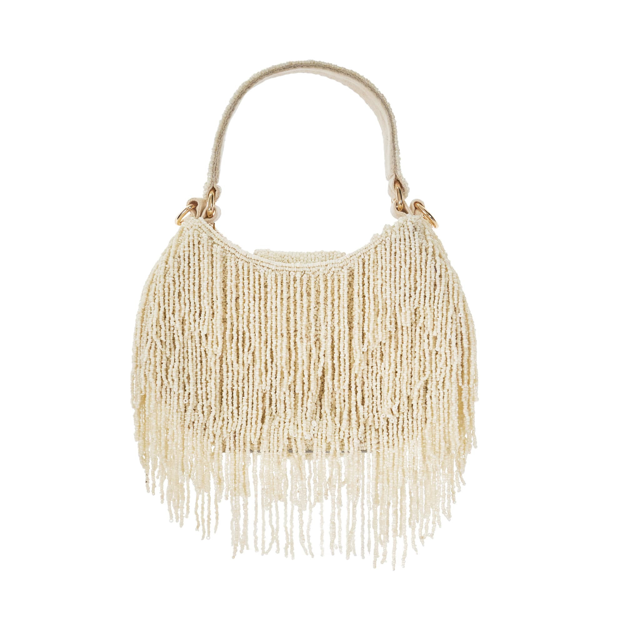 Broadway Beaded Fringed Bag | Dune (EU)