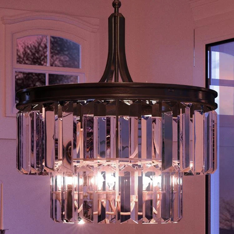 UHP2469 Cosmopolitan Chandelier, 19" x 16-1/4", Olde Bronze Finish, Lille Collection | Urban Ambiance, Inc.