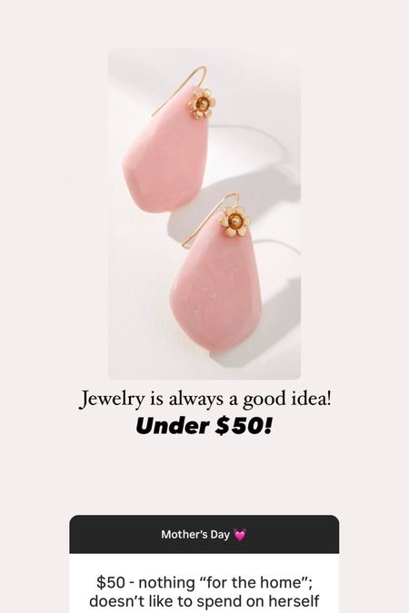 The prettiest earrings! Under $50 and comes in other colors! 