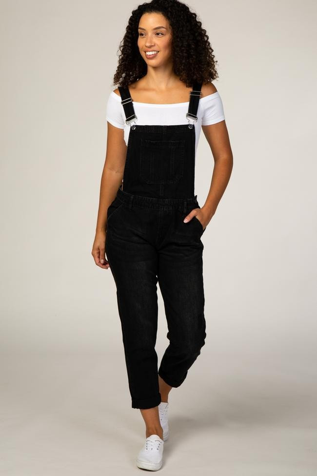 Waverleigh Black Denim Overalls | PinkBlush Maternity