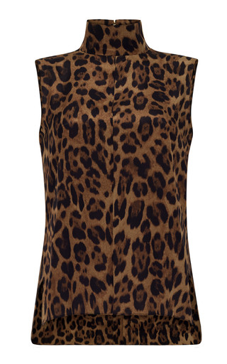 Varick Leopard-Printed Silk-Charmeuse Top | Moda Operandi (Global)