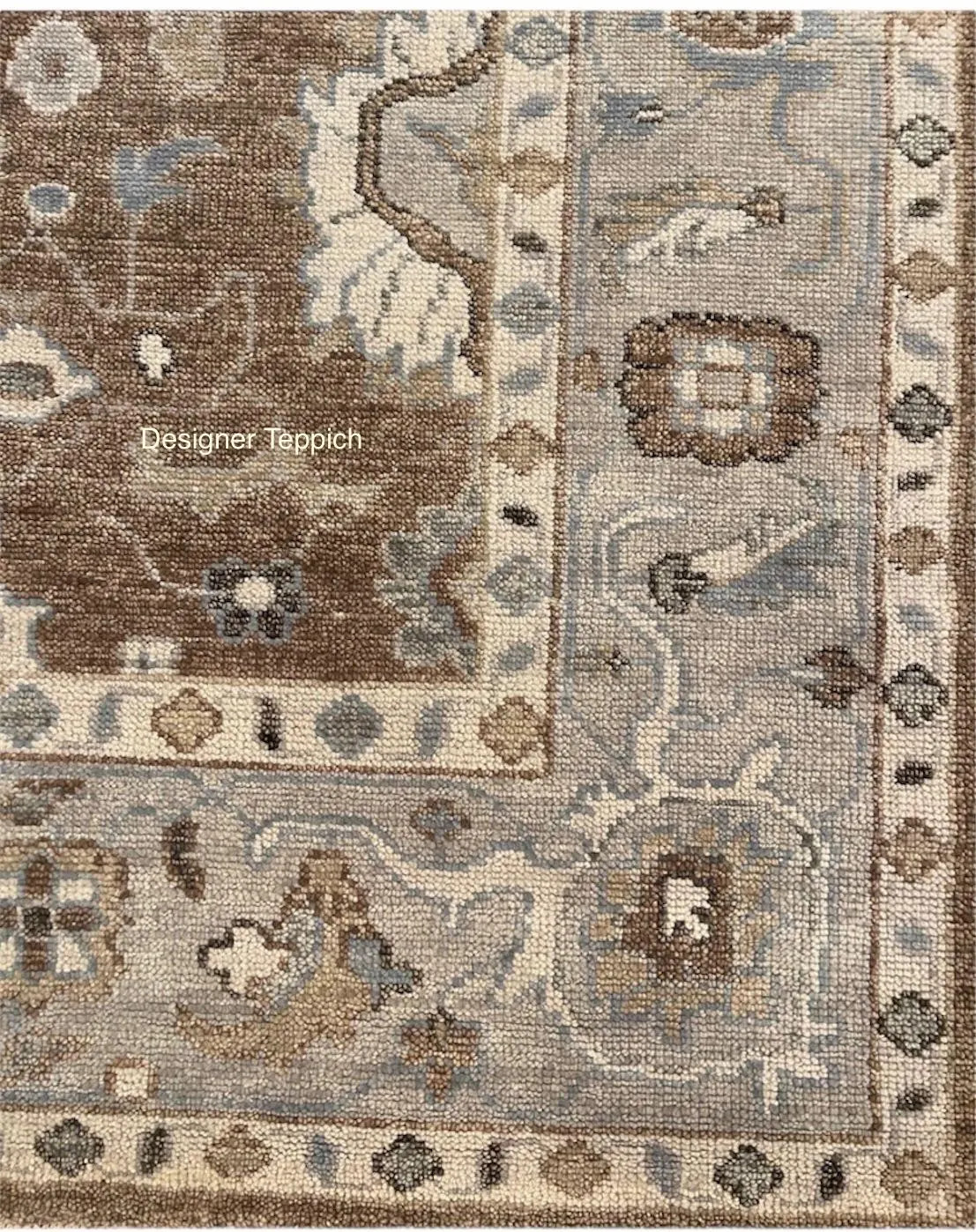Handmade Oushak Rug: Brown Multi-Color Turkish Wool Carpet | Etsy (Global)