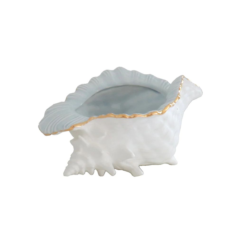 Conch Bowl with 22K Gold Accent | Lo Home by Lauren Haskell Designs