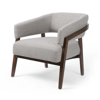 Townsend Wide Tufted Linen Armchair | Perigold