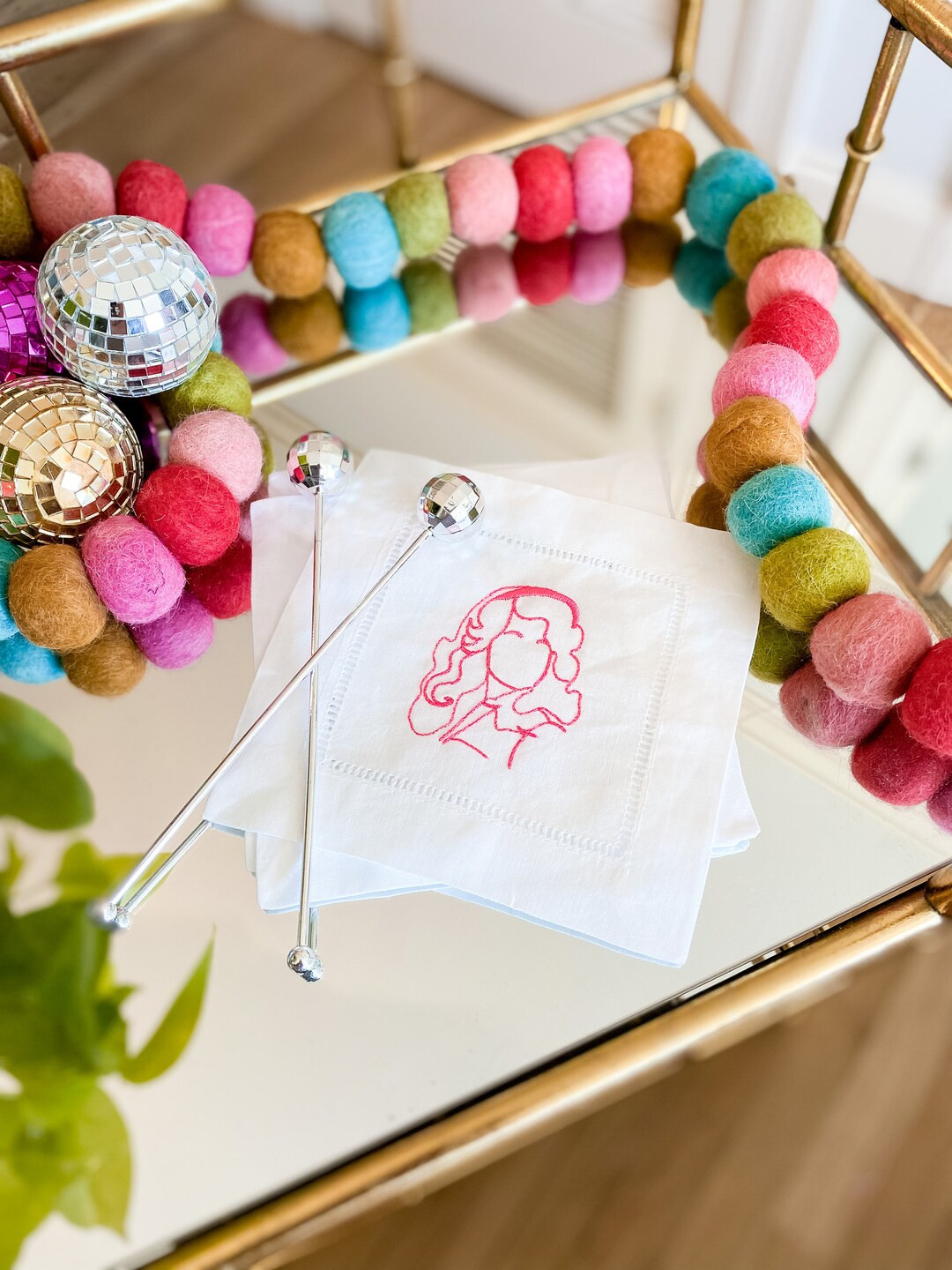 Dolly Inspired Cocktail Napkin Set | Etsy (US)