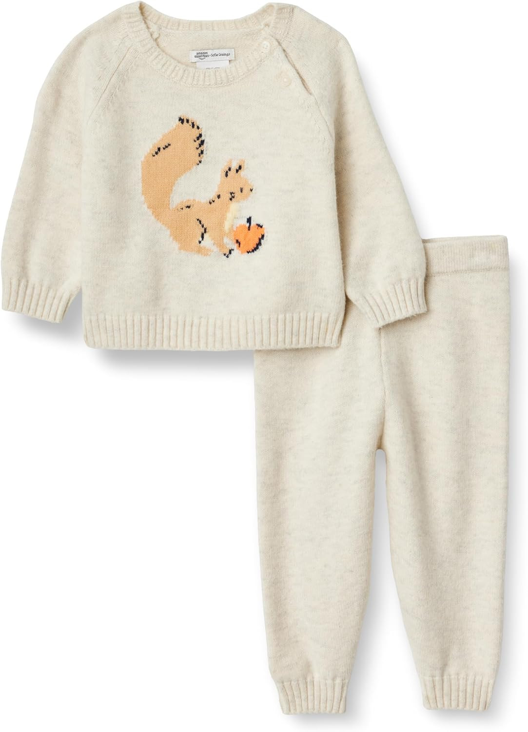 Amazon Essentials x Sofia Grainge Toddler and Baby Boys' Cotton-Nylon Knit Sweater Set with Crew Neckline | Amazon (US)