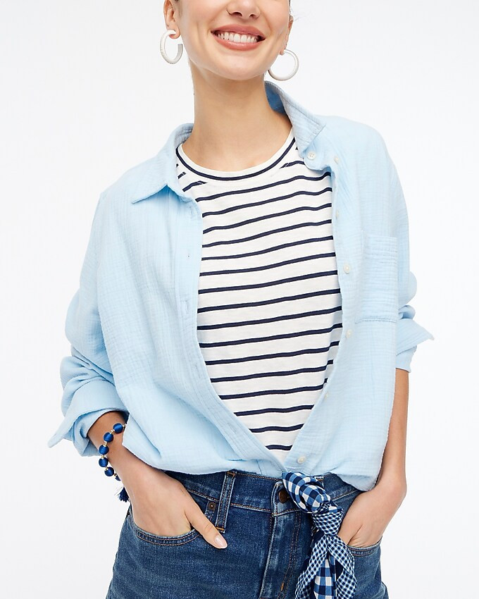 Gauze button-up shirt | J.Crew Factory