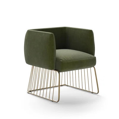 Directions Tufted Upholstered Arm Chair in Green | Wayfair North America