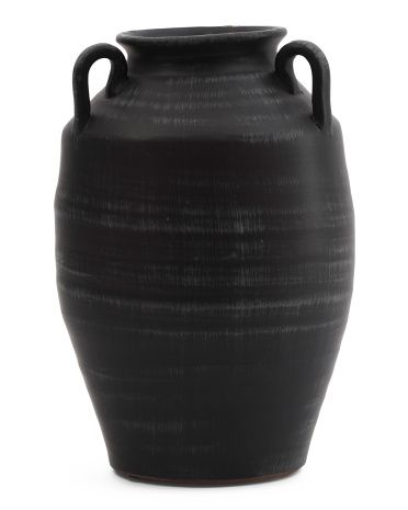 14in 3 Handle Ceramic Vase | TJ Maxx